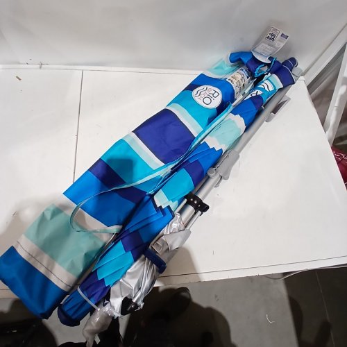 RIO BEACH UMBRELLA WITH ANCHOR - 7.5 FT - BLUE (MODEL: 1985294) image 2