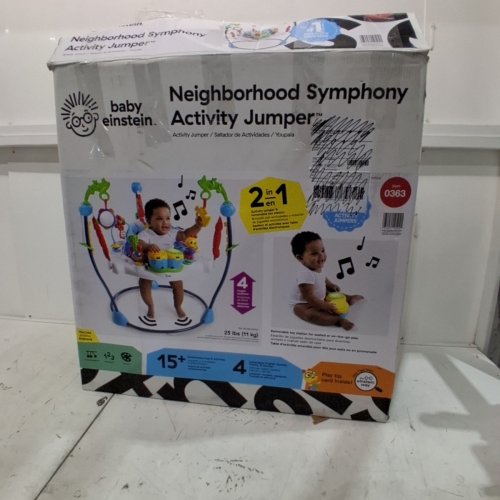 BABY EINSTEIN UNISEX NEIGHBORHOOD SYMPHONY ACTIVITY JUMPER INFANT ENTERTAINER WITH LIGHTS AND MELODIES - AGE 6MO+ - 25LBS CAP - 36.7" X 36.7" X 34" - MULTICOLOUR (MODEL: 10504-ES) image 7