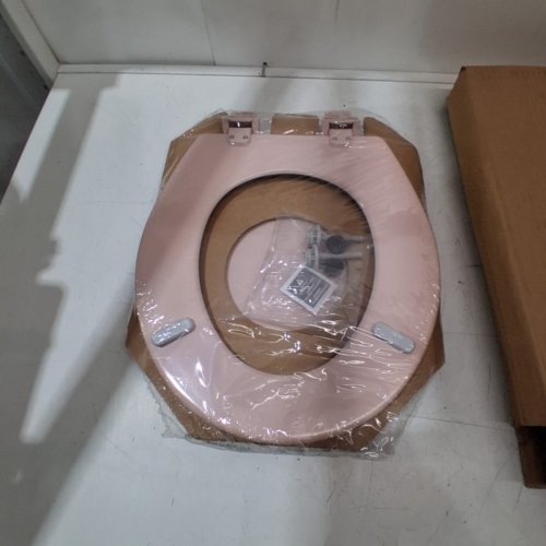 BEMIS SLOW-CLOSE CHURCH/ROUND PLASTIC TOILET SEAT - VENETIAN PINK - (MODEL: 500EC 063) image 3