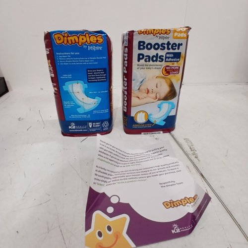 60PK DIMPLES BY INSPIRE ADHESIVE BABY DIAPER ABSORBENCY BOOSTER PADS (ITEM: DMPBP60) image 4