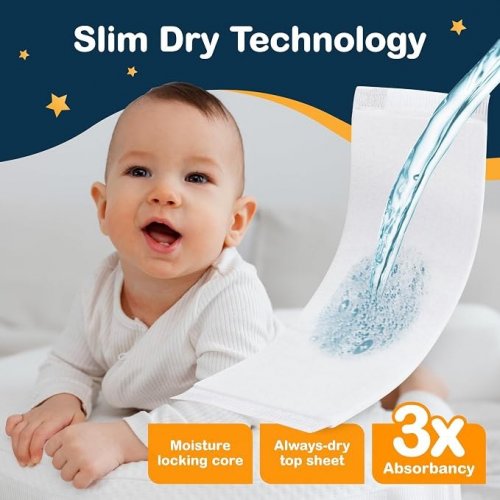 60PK DIMPLES BY INSPIRE ADHESIVE BABY DIAPER ABSORBENCY BOOSTER PADS (ITEM: DMPBP60) image 2