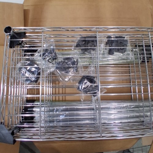 IZEUK 5-TIER METAL ADJUSTABLE WIRE STORAGE SHELVES - 14" X 24" X 62" - CHROME (MODEL: E35601600H501LB) image 3