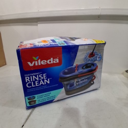 VILEDA EASYWRING RINSECLEAN SPIN MOP & BUCKET SYSTEM - GREY/BLUE image 4