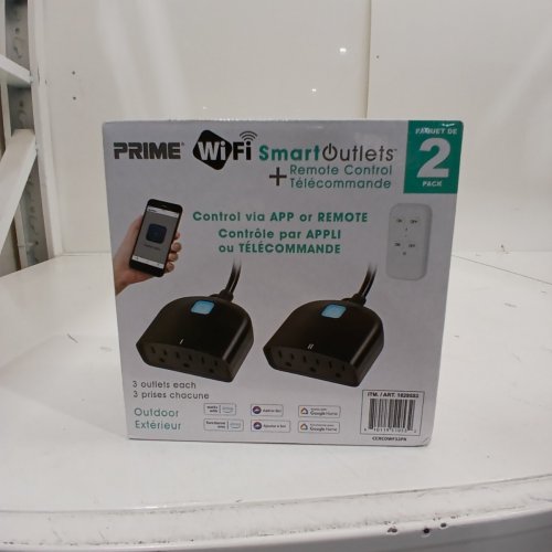 2PK PRIME OUTDOOR APP CONTROLLED SMART OUTLETS - BLACK (MODEL: 1829553) image 2