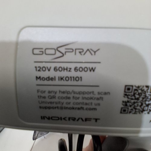 INOKRAFT HANDHELD PAINT SPRAYER - 120 V 60HZ 600W - WHITE / GRAY (MODEL: IK0101) image 4