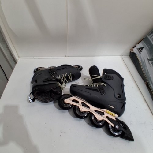 MEN'S ROLLERBLADE LIGHTNING 90 ROLLERBLADES - SIZE 8 - GREY/ROSE GOLD (MODEL: 073725009U1) image 5