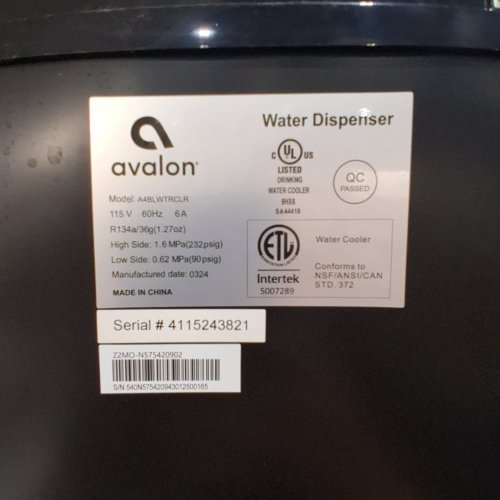 AVALON 3-TEMPERATURE BIOGUARD BOTTOM FILL HOT AND COLD WATER DISPENSER FOR 3-5GAL JUGS - 13" X 41" X 12" - 400W - BLACK - (MODEL: A4BLWTRCLR) image 3