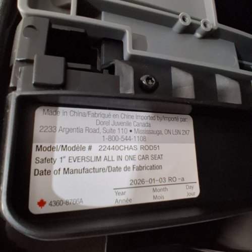 SAFETY 1ST EVERSLIM ALL IN ONE CONVERTIBLE CAR SEAT - DUNES EDGE (MODEL: 22440CHAS) image 2