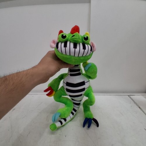 PIANOSAURUS GAME TIME NIGHTMARE PLUSH - 19" - GREEN/MULTICOLOURED image 2