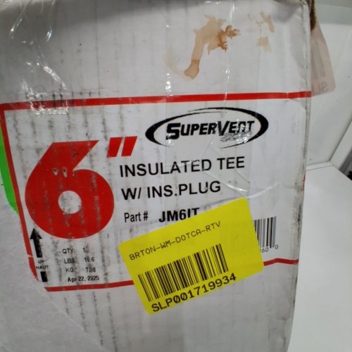SUPERVENT INSULATED TEE WITH INSPECTION PLUG - 6" - SILVER (MODEL: JM6IT) image 2