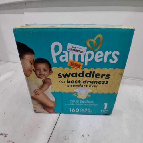 160PK PAMPERS SWADDLERS DIAPERS - SIZE 1 - 8-14LB image 2