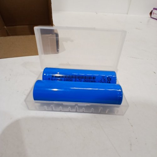 2PK LITHIUM-ION 2600MAH BATTERIES, RECHARGEABLE - 3.7V - FLAT BLUE image 3