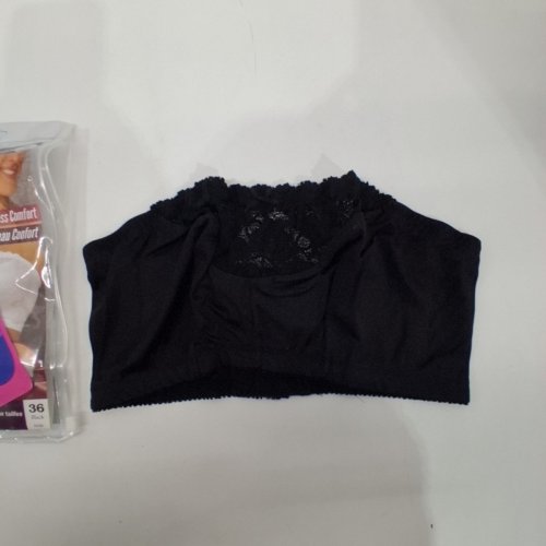 CAROLE MARTIN COMFORT WEAR WIRE FREE WIDE BACK STRAPLESS BRA - 36 - BLACK - (STYLE: 7260) image 2