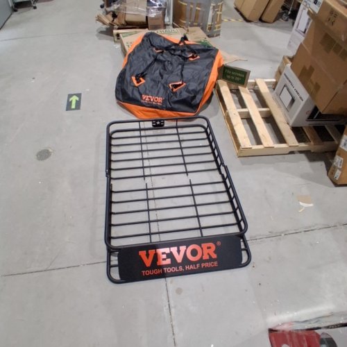 VEVOR ROOF RACK CARGO BASKET - HEAVY-DUTY 200 LBS CAPACITY UNIVERSAL ROOF RACK BASKET - 51" X 36" X 5" - BLACK (MODEL: BYCD-002) image 2
