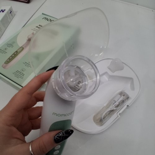 MOMCOZY 2-IN-1 ELECTRIC NASAL ASPIRATOR AND NOSE SUCKER - GREEN/WHITE (MODEL: BN007) image 3