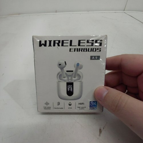 TRUE WIRELESS BLUETOOTH EARBUDS WITH CHARGING CASE - 4 ENC NOISE CANCELLATION, 50H PLAYBACK, LED DISPLAY, TOUCH CONTROL, IPX7 WATERPROOF - WHITE (MODEL: A9) image 2