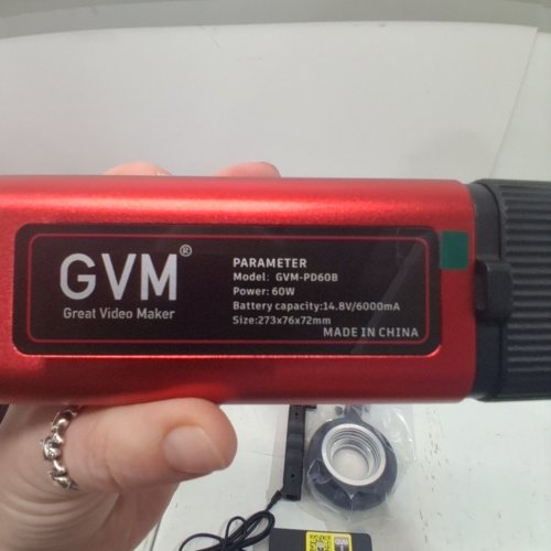GVM RGB LED STUDIO VIDEO LIGHT - 60W, 14.8 V - RED (MODEL: GVM-PD60B) image 4