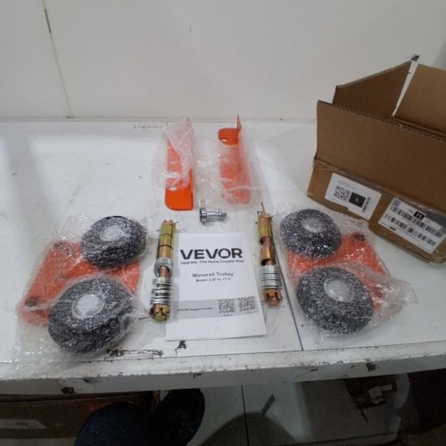 ELECTRIC HOIST MANUAL TROLLEY - 1100 LBS/0.5 TON MAX - ORANGE - (MODEL: 1T-H) image 2
