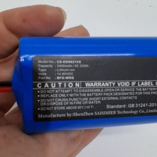LITHIUM-ION BATTERY PACK - 3400 MAH / 50.32WH - 14.8 V - BLUE (MODEL: CS-EDN621VX) image 2