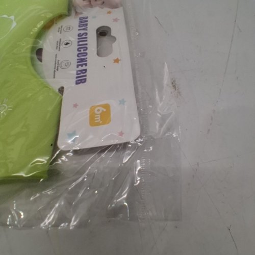 SILICONE DINOSAUR BABY BIB - 6+ MONTHS - GREEN image 3