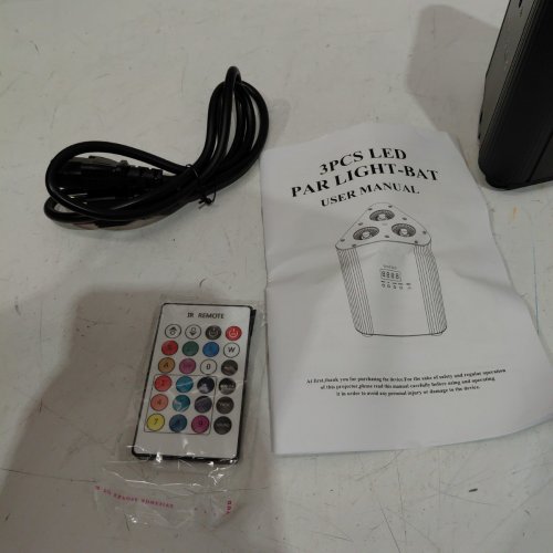 WIRELESS REMOTE CONTROL DMX CONTROL PAR LIGHT LED STAGE LIGHTS SET - 4400MAH- BLACK (MODEL: ZQ01449) image 4