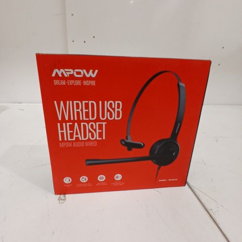 MPOW SINGLE SIDED WIRED USB HEADSET WITH MICROPHONE - BLACK (MODEL: BH323A)) image 3