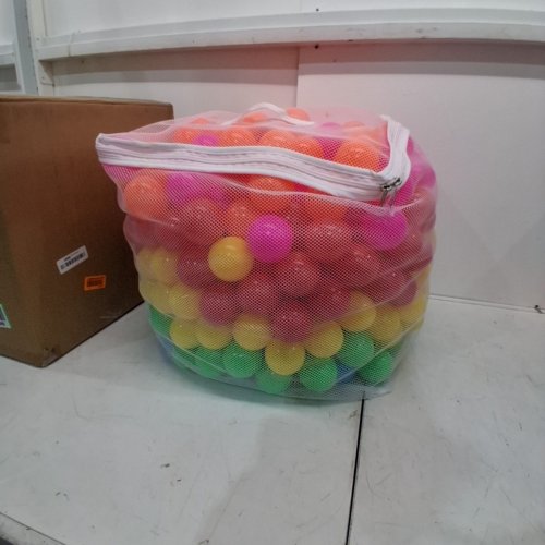 400PK AMAZON BASICS BPA FREE PLASTIC BALL PIT BALLS WITH STORAGE BAG - 2.3" - MULTI COLOR image 2