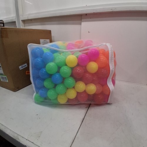 400PK AMAZON BASICS BPA FREE PLASTIC BALL PIT BALLS WITH STORAGE BAG - 2.3" - MULTI COLOR image 3