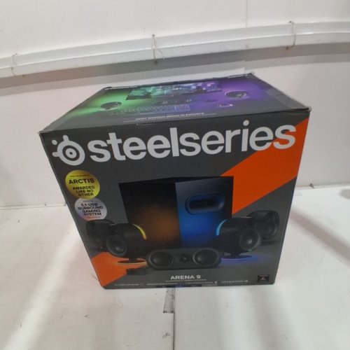 STEELSERIES ARENA 9 ILLUMINATED 5.1 GAMING SPEAKERS WITH 5.1 USB SURROUND SOUND, WIRELESS REAR SPEAKERS, 2-WAY SPEAKER DESIGN, SUBWOOFER, REACTIVE RGB LIGHTING (MODEL: 61547) image 2