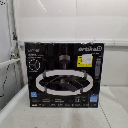ARTIKA SUNNYVALE LED CEILING FAN - 2300LM - 28" - BLACK (MODEL: 1806313 / 28FAN-SUVR-C1BL) image 4