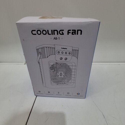 TIOKVIOP 4-IN-1 PERSONAL PORTABLE EVAPORATIVE AIR COOLING FAN WITH REMOTE, 3 WIND SPEED, 3 COOL MIST, 2-8 HOUR TIMER, AND LED LIGHT - DARK GREY (MODEL: AB-1) image 8