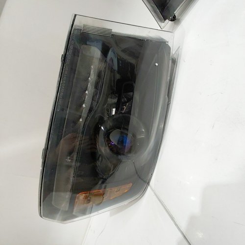 LEFT AND RIGHT BLACK HOUSING AMBER CORNER QUAD HEADLIGHT SIGNAL LAMPS - FITS VARIOUS MODELS - BLACK/CLEAR (MODEL: DGPU09V2.00.H.L / DGPU09V2.00.H.R) image 3