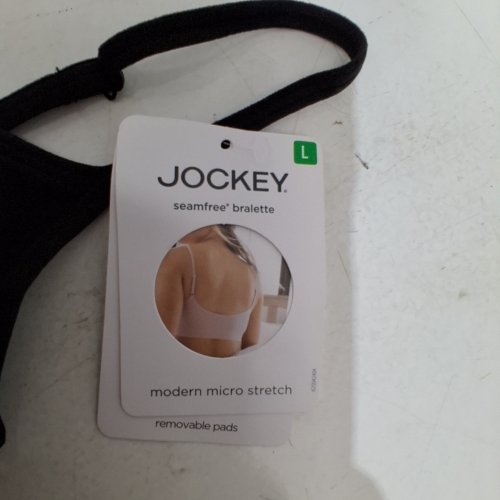 WOMEN'S JOCKEY SEAMFREE BRALETTE - LARGE - BLACK image 3