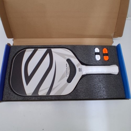 SPORT SERIES POWER AIR carbon fiber PICKLEBALL PADDLE - 16MM - WHITE / BLACK image 2