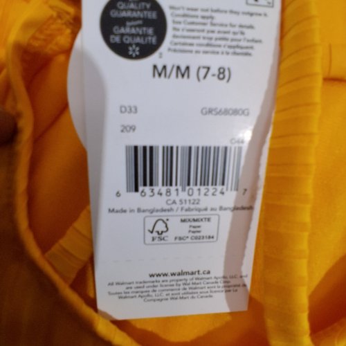 GIRLS' GEORGE STRAPPY ONE-PIECE SWIMSUIT ONE-PIECE SWIMSUIT - MEDIUM - YELLOW image 2