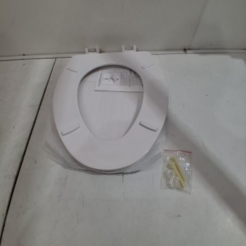 CENTOCO HEAVY DUTY MOLDED PLATIC ELONGATED CLOSED FRONT TOILET SEAT, WHITE (MODEL: DS900-001) image 2