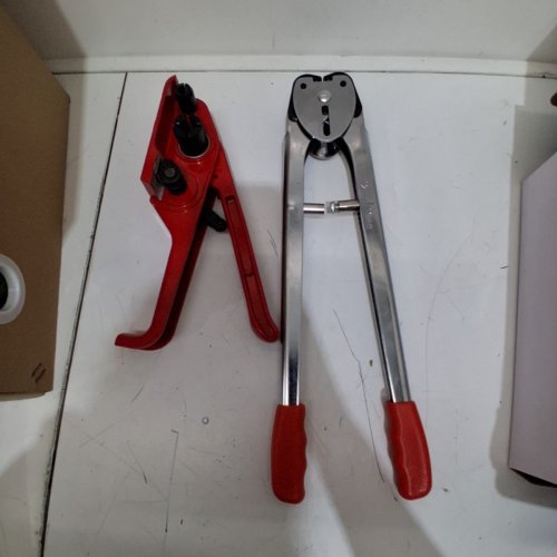 PALLET PACKAGING STRAPPING BANDING KIT WITH TENSIONER TOOL SEALER - ~1000FT+ - GREEN/ RED image 4