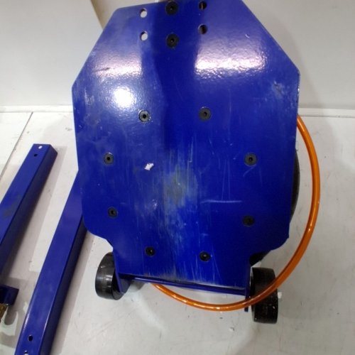 AIR PNEUMATIC CAR JACK WITH TWO WHEELS - 6600LBS - 3T - BLUE - (MODEL: HRQD-3CF-A) image 4