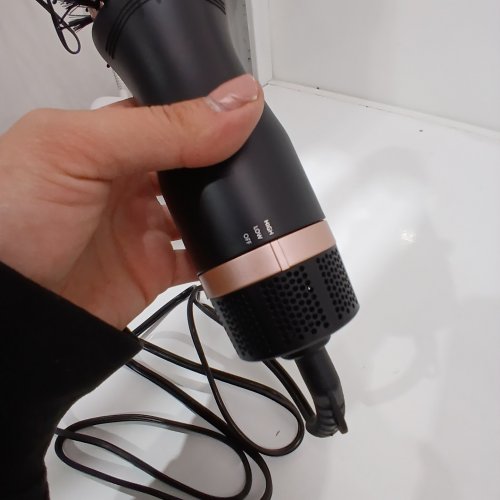SLOPEHILL MINI TRAVEL DUAL VOLTAGE HAIR DRYER BRUSH -1000W - BLACK/ROSE GOLD (MODEL:CS-1012) image 2