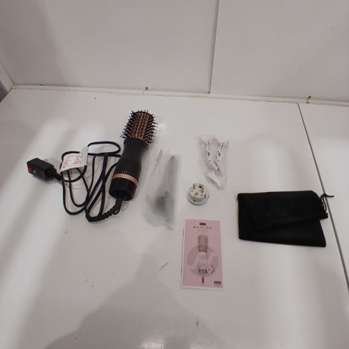 SLOPEHILL MINI TRAVEL DUAL VOLTAGE HAIR DRYER BRUSH -1000W - BLACK/ROSE GOLD (MODEL:CS-1012) image 3