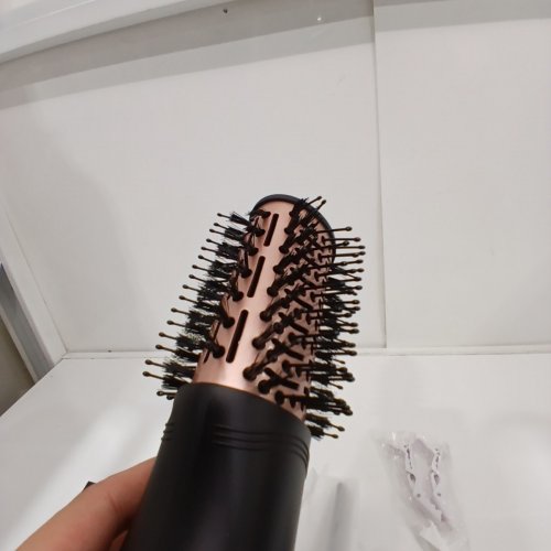 SLOPEHILL MINI TRAVEL DUAL VOLTAGE HAIR DRYER BRUSH -1000W - BLACK/ROSE GOLD (MODEL:CS-1012) image 4