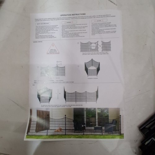 15 PANEL ANIMAL BARRIER FENCE - 32" - BLACK image 3