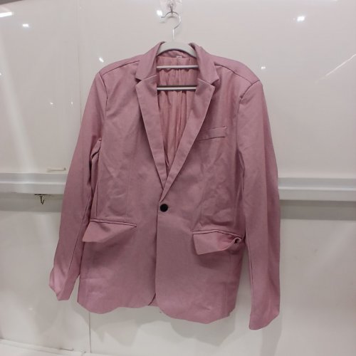 2PC MEN'S Slim Fit Suit Set - SMALL - PINK image 2