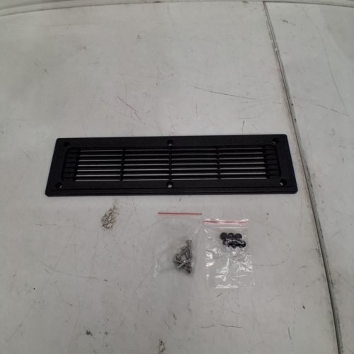 RECTANGULAR AIR VENT LOUVER FOR RV BUS TRAILER KITCHEN CABINET - 12" X 3" - BLACK image 2