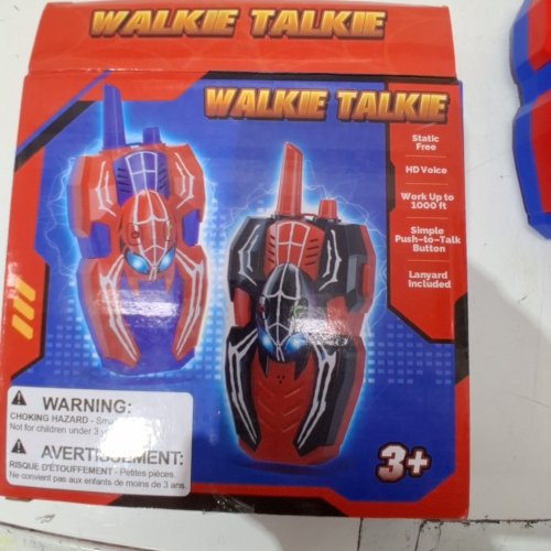 2PC SPIDERMAN LIGHT-UP TOY WALKIE TALKIES - BLUE/RED image 3