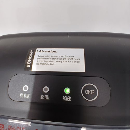 EUHOMY COUNTERTOP ICE MAKER - MAKES 26LBS/DAY - BLACK (MODEL: IM-06D) image 3
