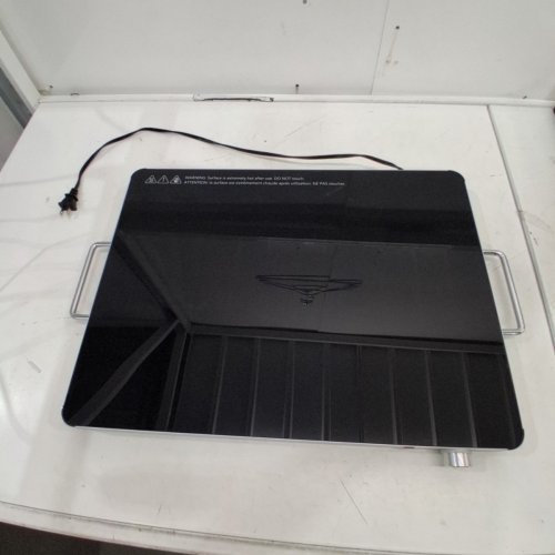 SALTON HOTRAY XL WARMING TRAY WITH TEMPERED GLASS - 400W 21" X 16" - BLACK - (MODEL: 2123123 / WT2148) image 3