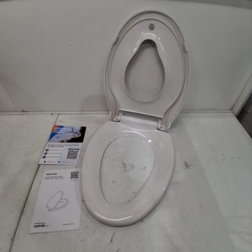 GARVEE ELONGATED TOILET SEAT WITH BUILT-IN TODDLER SEAT - 19" - ELONGATED - WHITE (MODEL: PHO_0VP6OQUI) image 2
