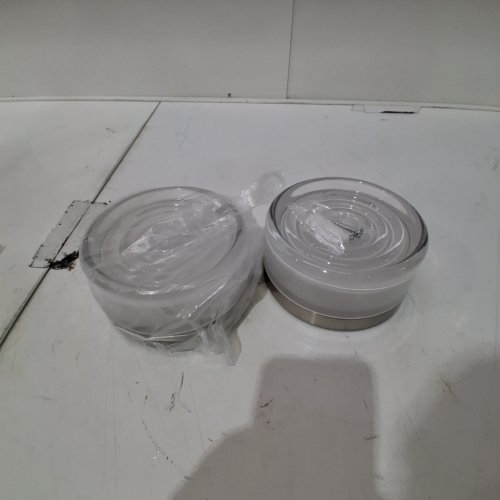 2PK RIBBED GLASS LED SCONCE INDOOR LIGHT FIXTURES - WARM LIGHT 3000K - 90V-260V image 2