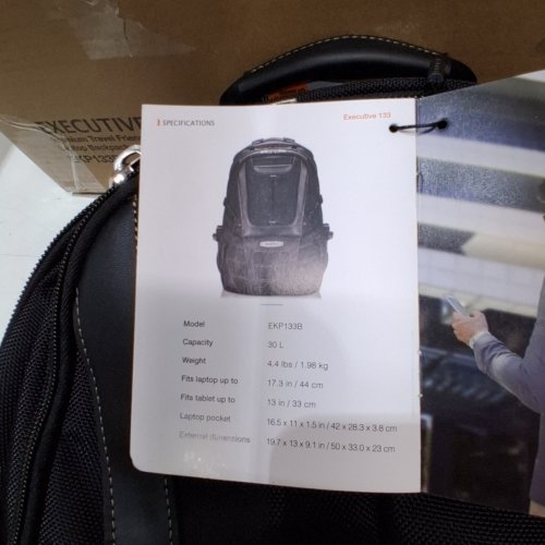 EVERKI PREMIUM BUSINESS LAPTOP BACKPACK - 30 L -FITS 17" LAPTOP - BLACK (MODEL: EKP133B) image 2